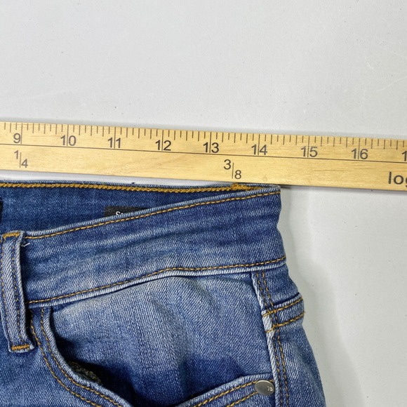 Judy Blue Skinny Fit Distressed Jeans Womens Size 7/28 Denim Frayed Hem - Picture 10 of 13